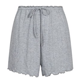Merritt Pointelle Shorts Light Grey